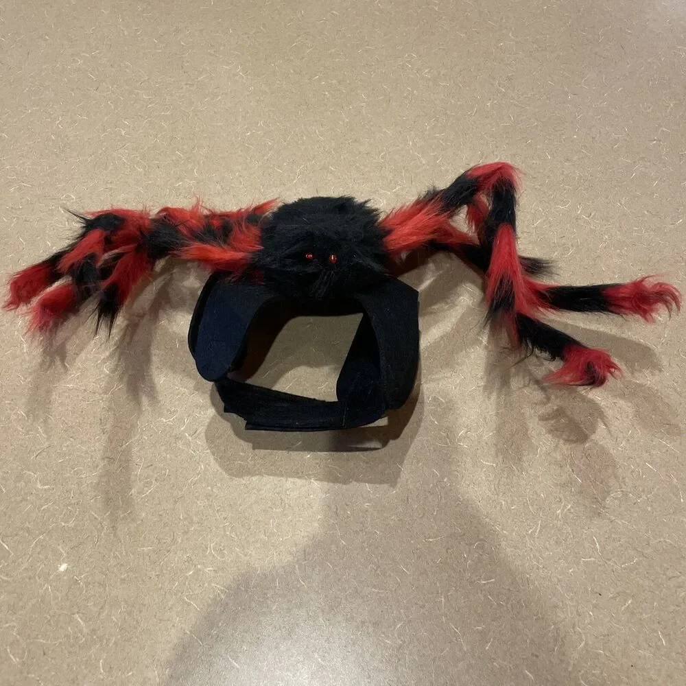 Pet Dress Up Costume Plush Furry Giant Spider Bug Puppy Dog Cat Halloween Small